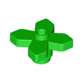 LEGO® Plant Flower 2 x 2 Leaves - Angular 4727 leuchtend grün