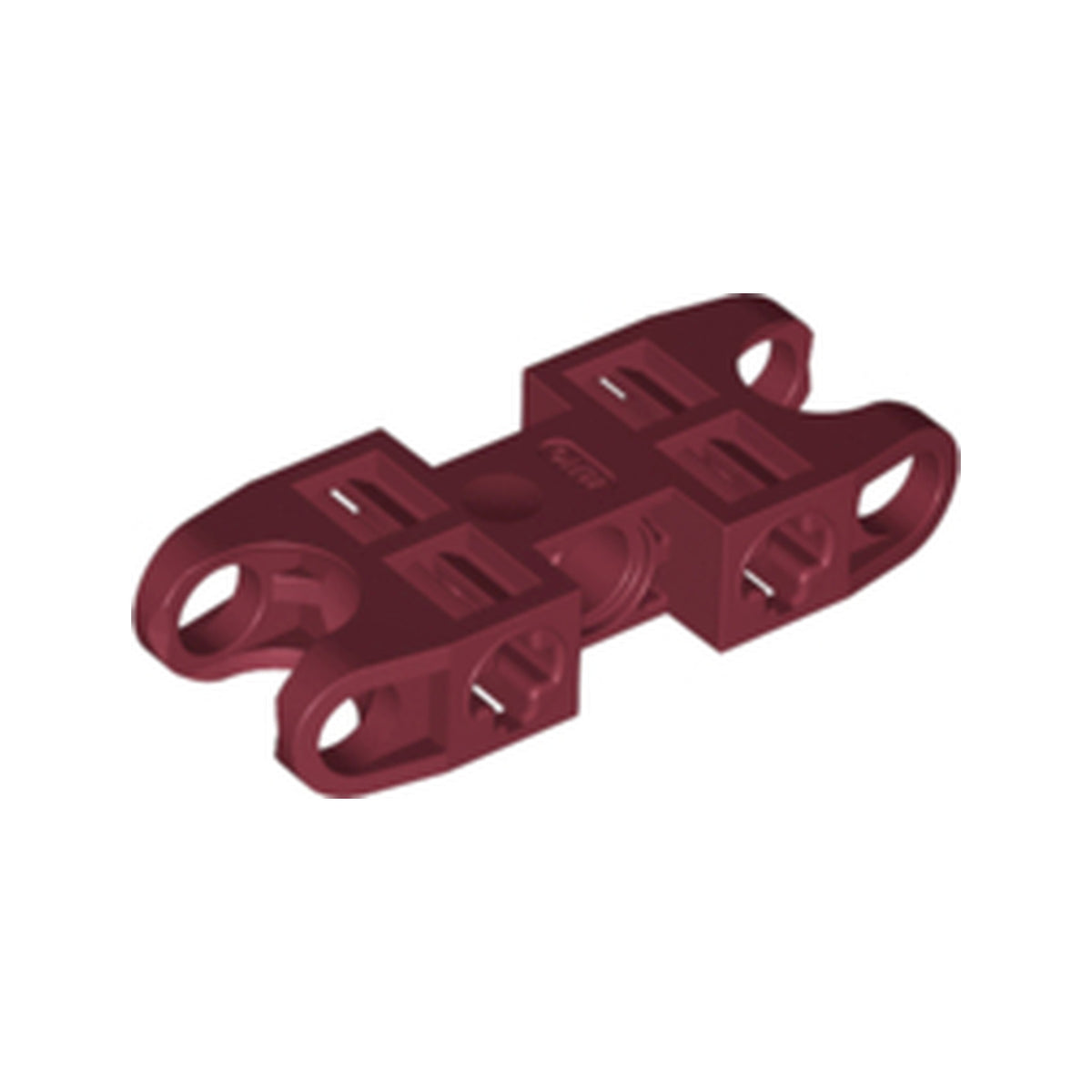 LEGO® Technic, Axle and Pin Connector 2 x 5 with 2 Ball Joint Sockets, Open Sides 47296 dunkelrot