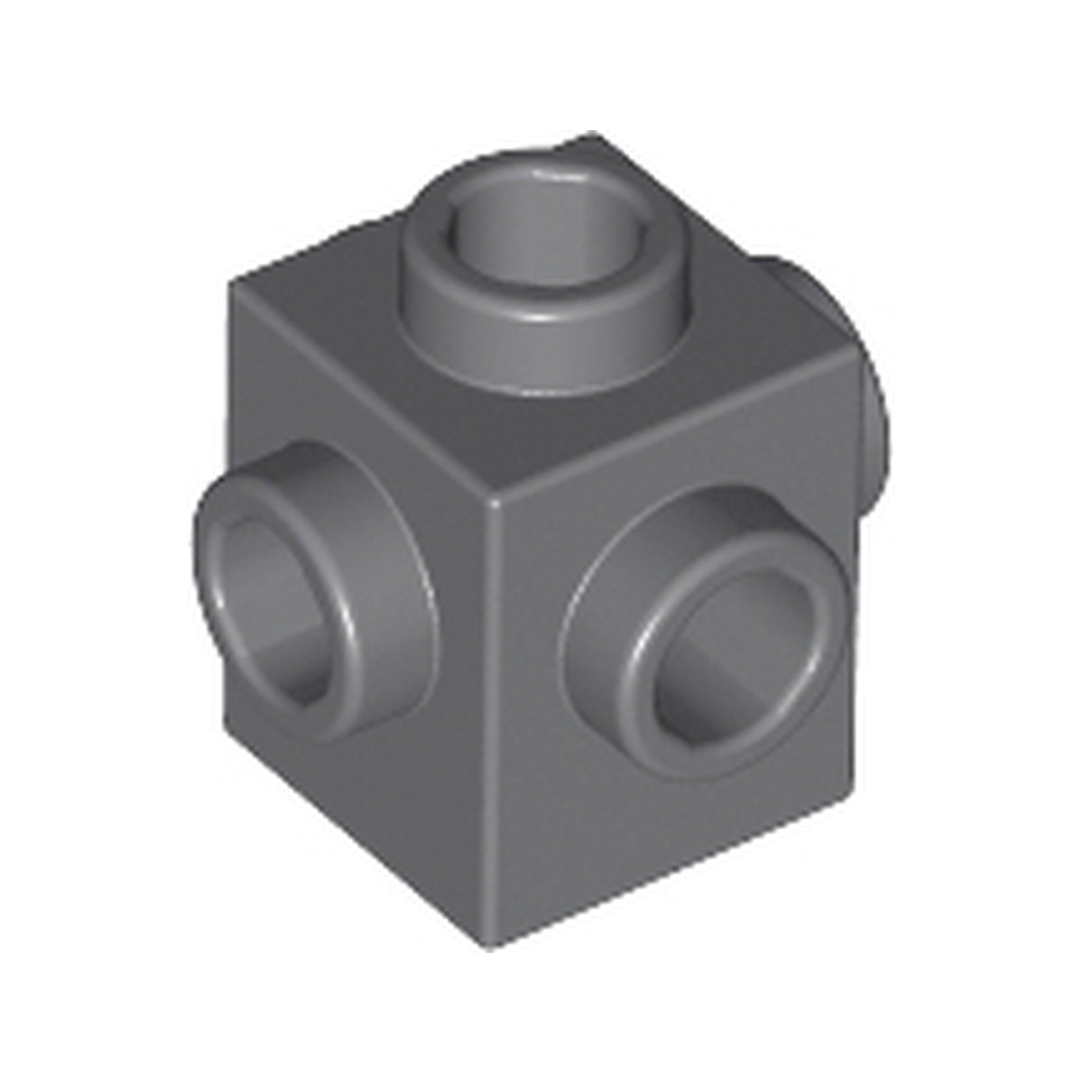 LEGO® Brick, Modified 1 x 1 with Studs on 4 Sides 4733 dunkelgrau