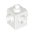 LEGO® Brick, Modified 1 x 1 with Studs on 4 Sides 4733 weiss