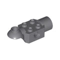 LEGO® Technic, Brick Modified 2 x 2 with Pin Hole, Rotation Joint Ball Half Horizontal, and Rotation Joint Socket 47452 dunkelgrau
