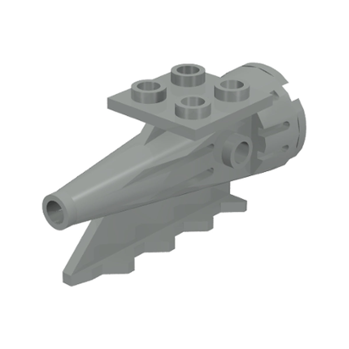 LEGO® Tail 4 x 2 x 2, Aircraft Rocket Engine 4746 hellgrau (alt)