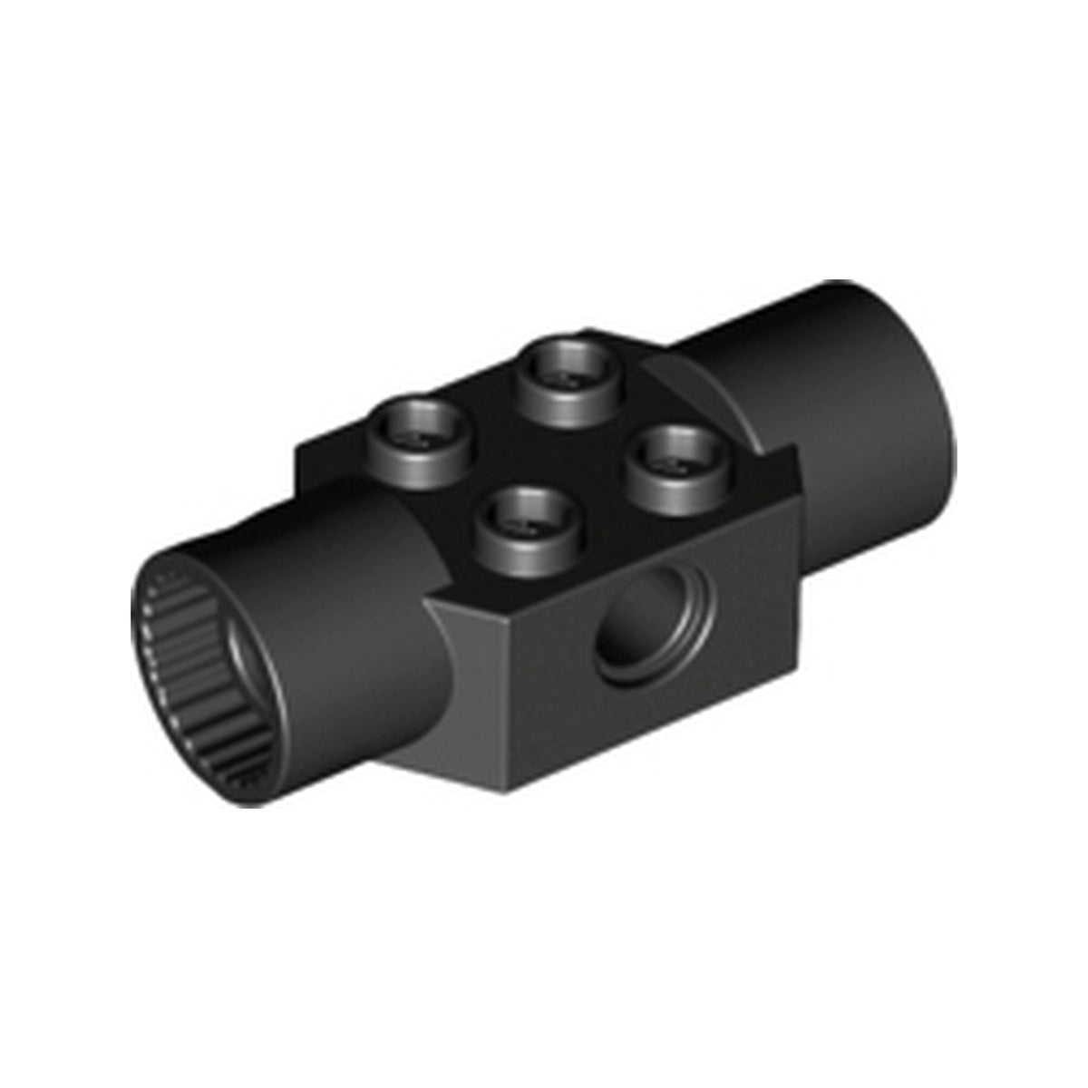 LEGO® Technic, Brick Modified 2 x 2 with Pin Hole and 2 Rotation Joint Sockets 48172 schwarz