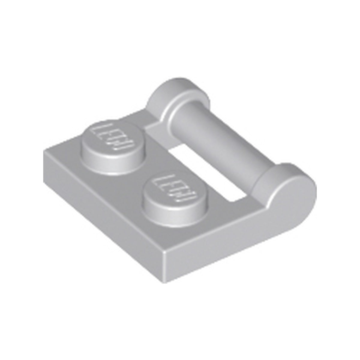 LEGO® Plate, Modified 1 x 2 with Bar Handle on Side - Closed Ends 48336 hellgrau