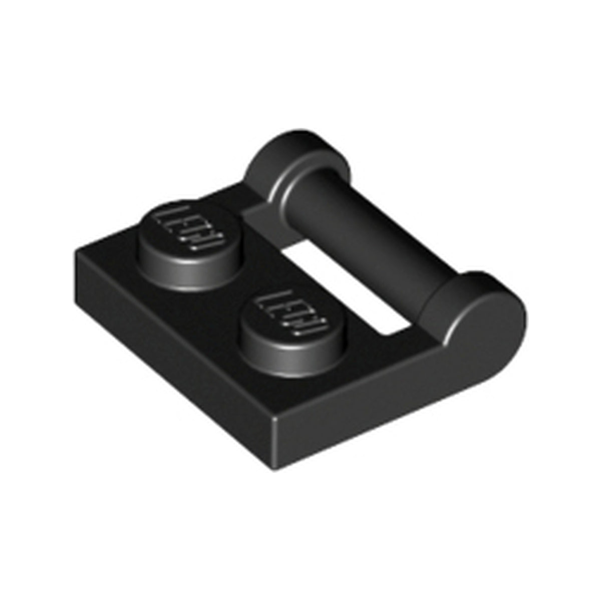 LEGO® Plate, Modified 1 x 2 with Bar Handle on Side - Closed Ends 48336 schwarz