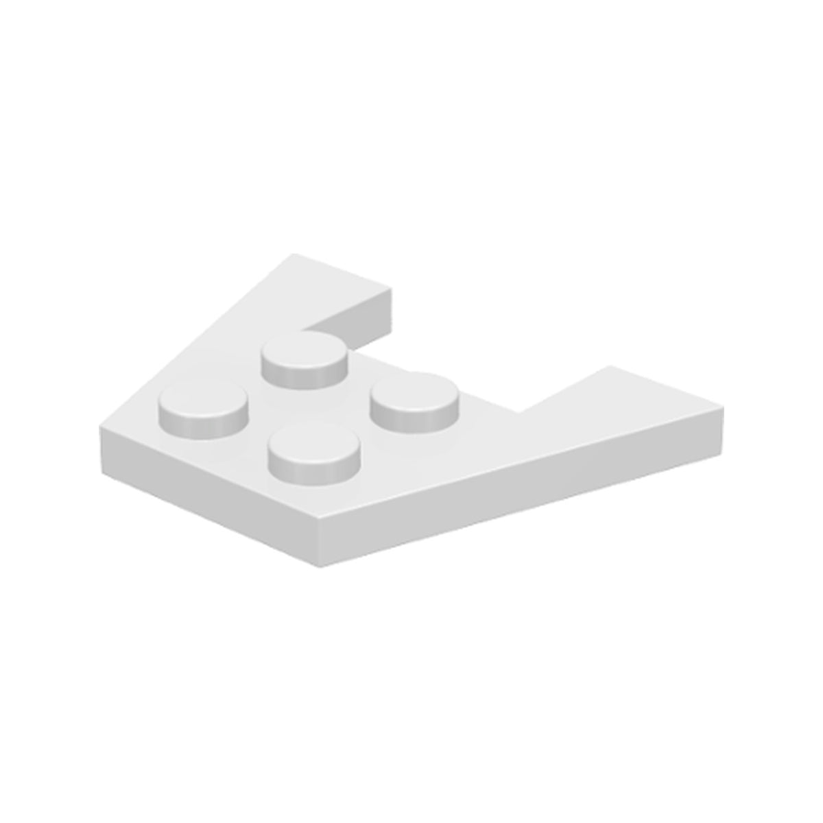 LEGO® Wedge, Plate 3 x 4 without Stud Notches 4859 weiss