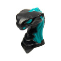 LEGO® Minifigure, Head, Modified Snake, Cobra with Closed Mouth with Molded Dark Turquoise Eyes, Fangs, and Flames on Closed Hood Pattern 49588pb02 schwarz