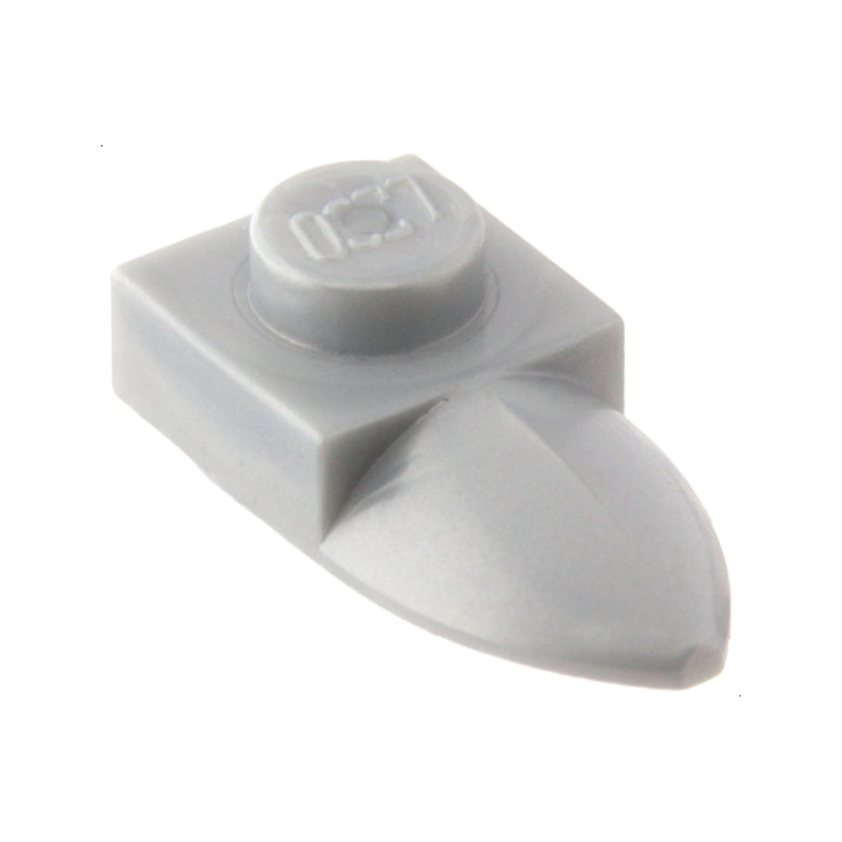 LEGO® Plate, Modified 1 x 1 with Tooth Horizontal 49668 perlhellgrau