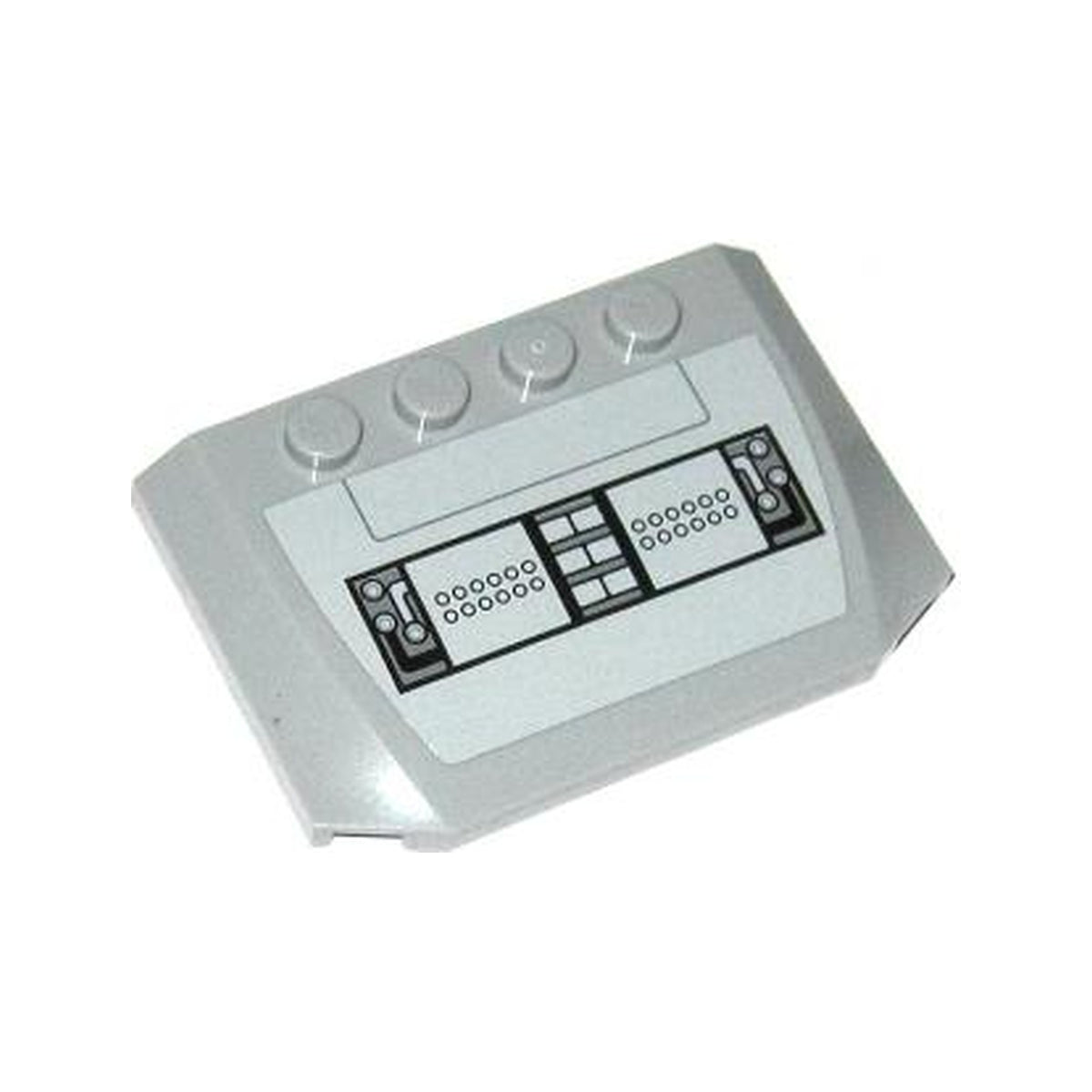 LEGO® Wedge 4 x 6 x 2/3 Triple Curved with SW AT-TE Control Panel Pattern (Sticker) - Set 75019 52031pb066 hellgrau