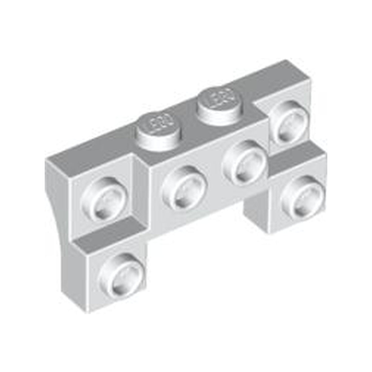 LEGO® Brick, Modified 2 x 4 - 1 x 4 with 2 Recessed Studs and Thick Side Arches 52038 weiss