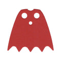 LEGO® Minifigure Cape Cloth with Top Holes and Scalloped 5 Points Bottom (Batman), Long, Circle Neck Cut - Traditional Starched Fabric 56630 rot