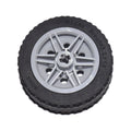 LEGO® Wheel 30mm D. x 14mm with Black Tire 43.2 x 14 Solid (56904 / 30699) 56904c02 hellgrau