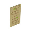 LEGO® Glass for Window 1 x 4 x 6 with Reddish Brown Bricks, Lime Moss and Medium Nougat Dots Pattern 57895pb121 beige