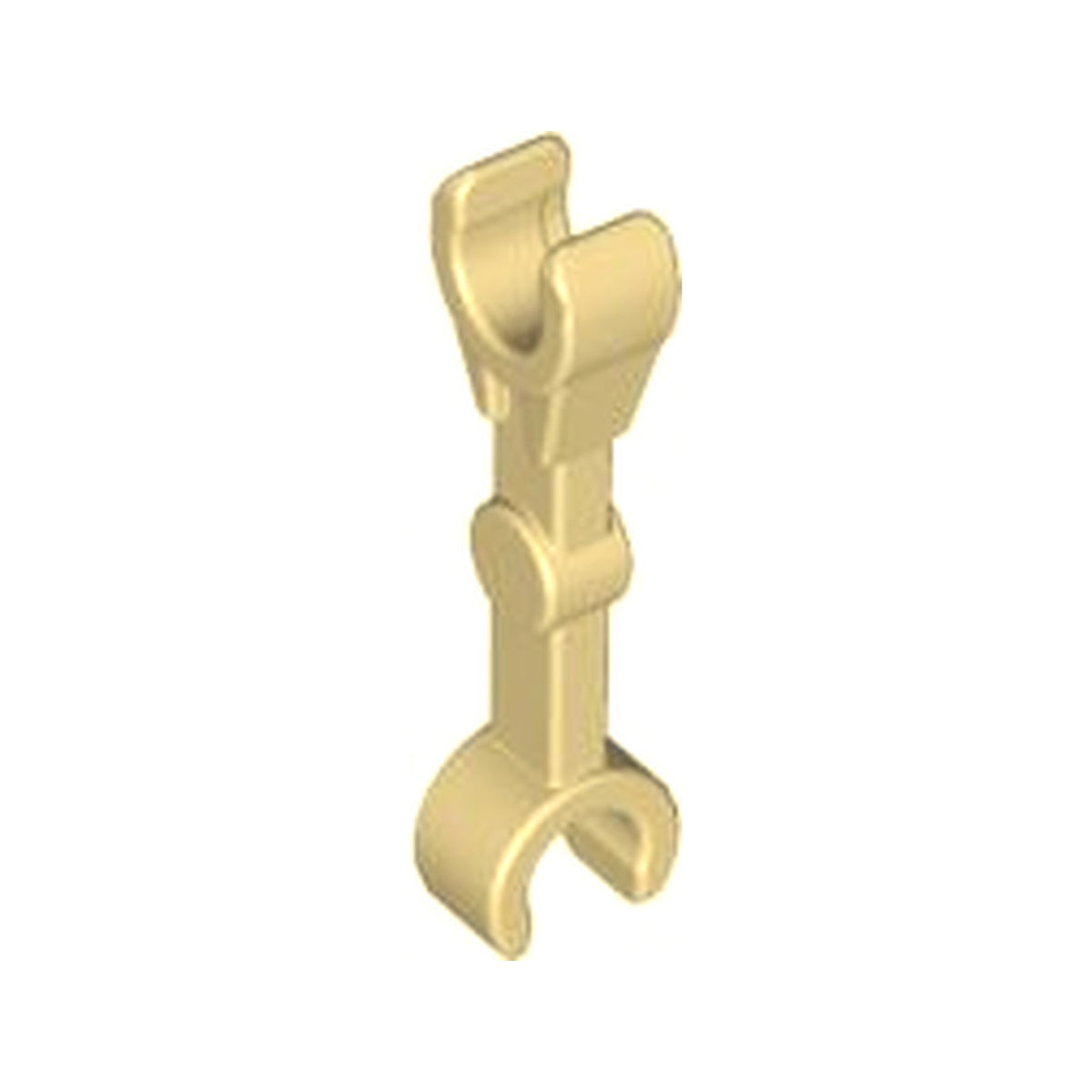 LEGO® Arm Mechanical, Straight with Clips at 90 degrees (Vertical Grip) 59230 beige