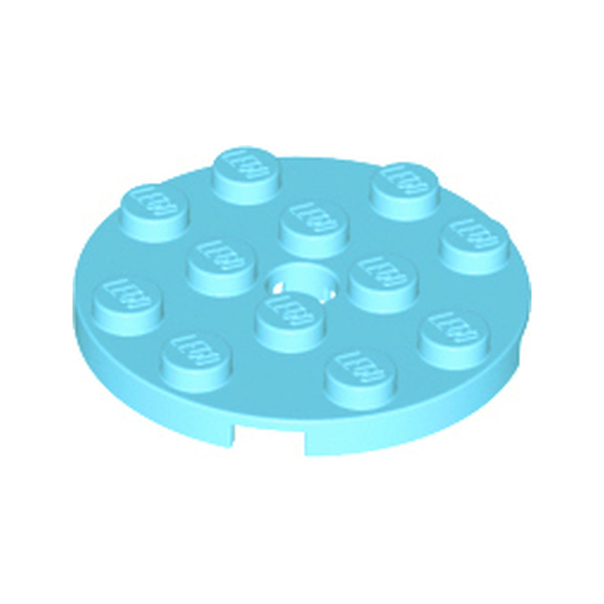 LEGO® Plate, Round 4 x 4 with Hole 60474 azurblau