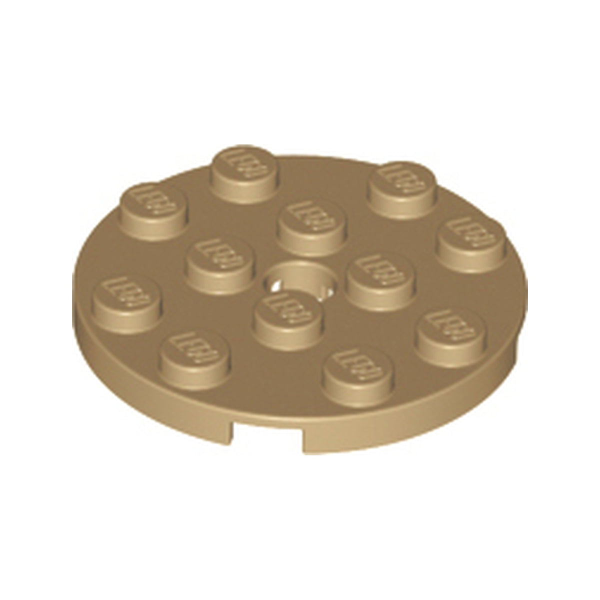 LEGO® Plate, Round 4 x 4 with Hole 60474 dunkelbeige