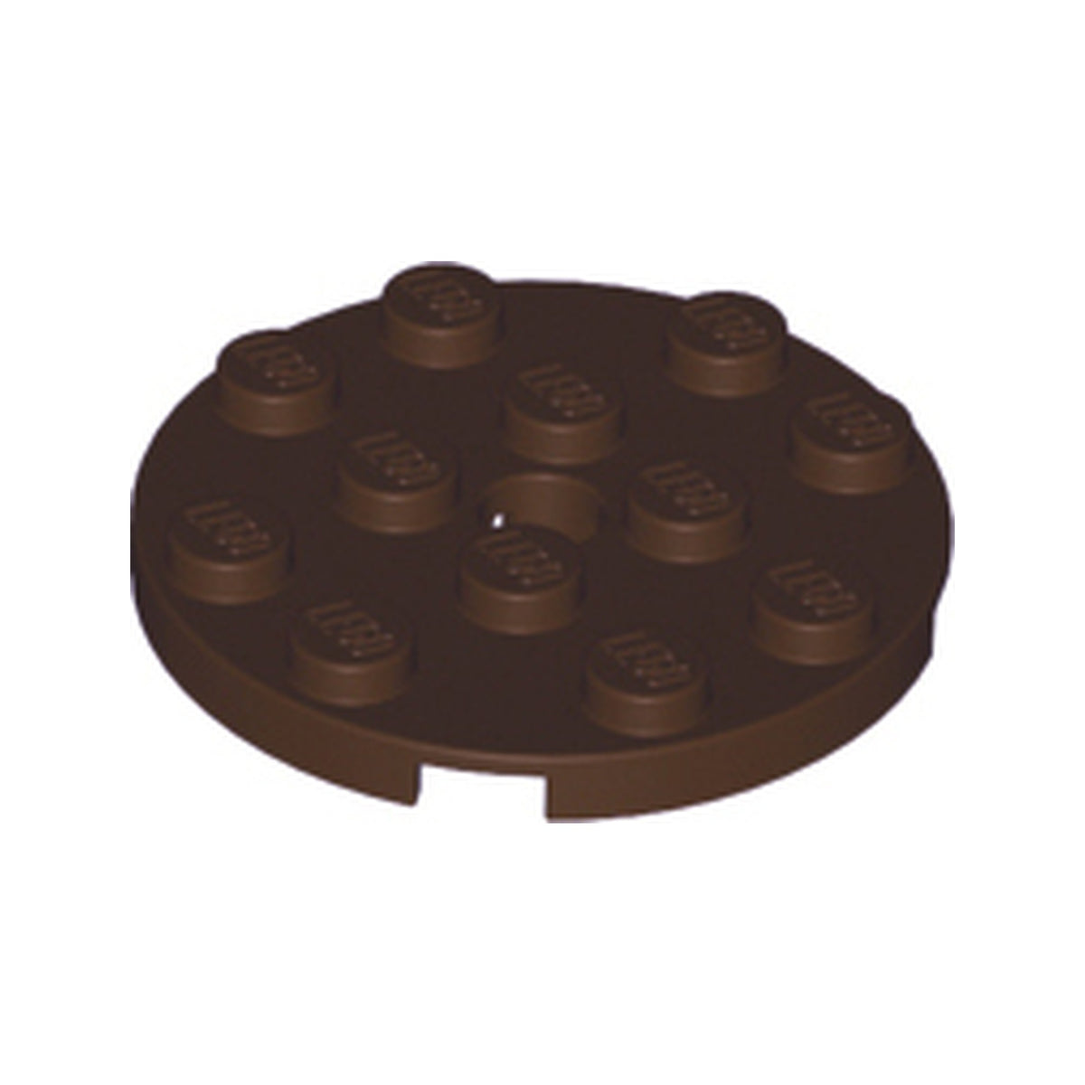 LEGO® Plate, Round 4 x 4 with Hole 60474 dunkelbraun