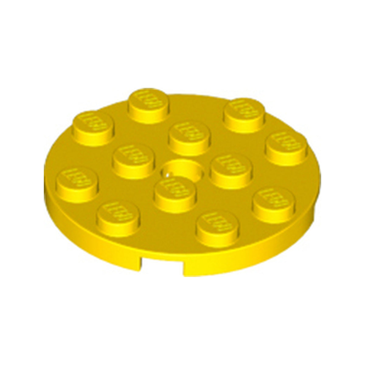 LEGO® Plate, Round 4 x 4 with Hole 60474 gelb