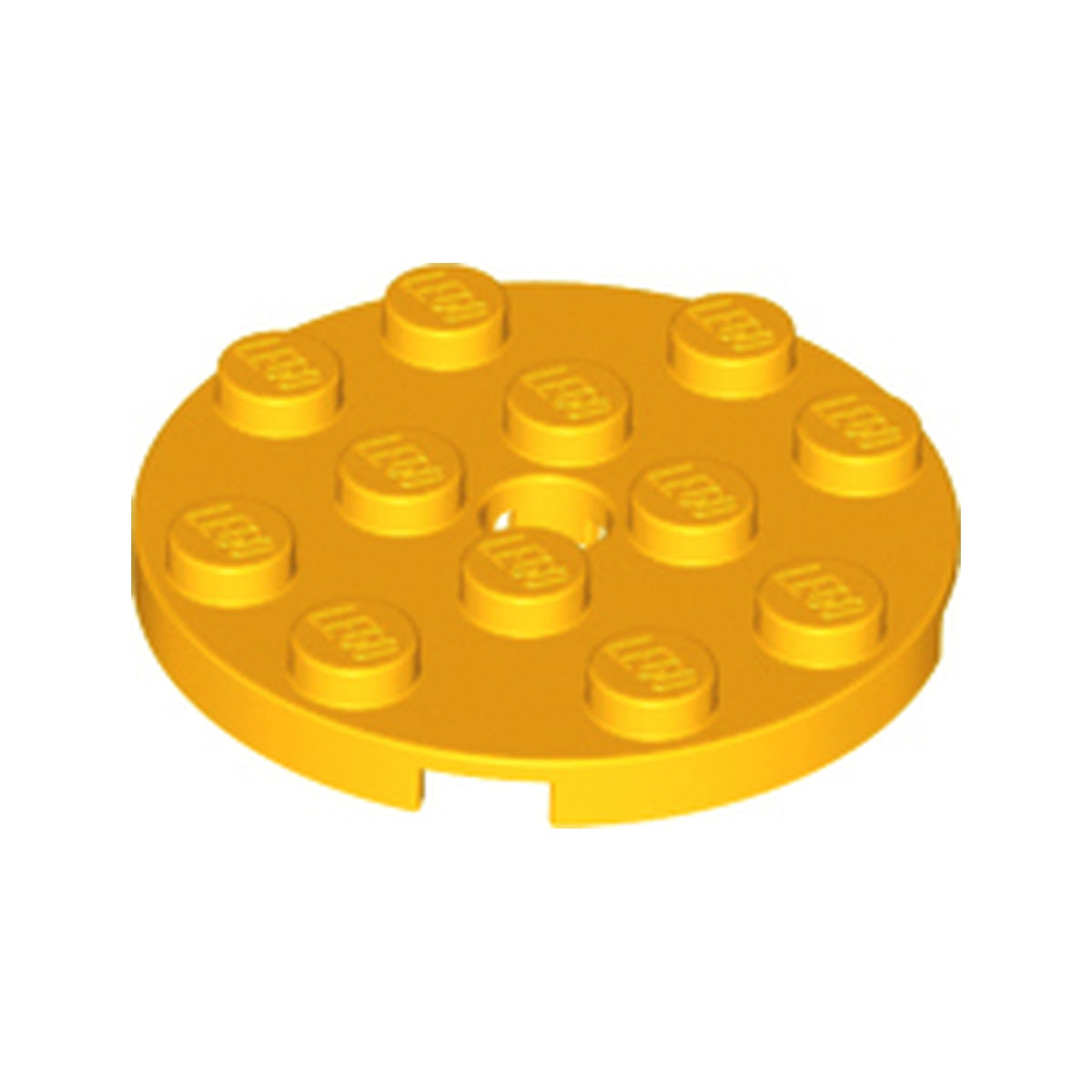 LEGO® Plate, Round 4 x 4 with Hole 60474 hellorange