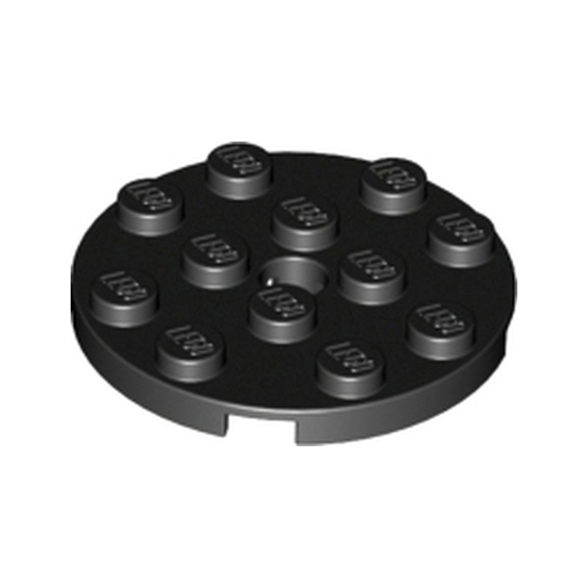 LEGO® Plate, Round 4 x 4 with Hole 60474 schwarz