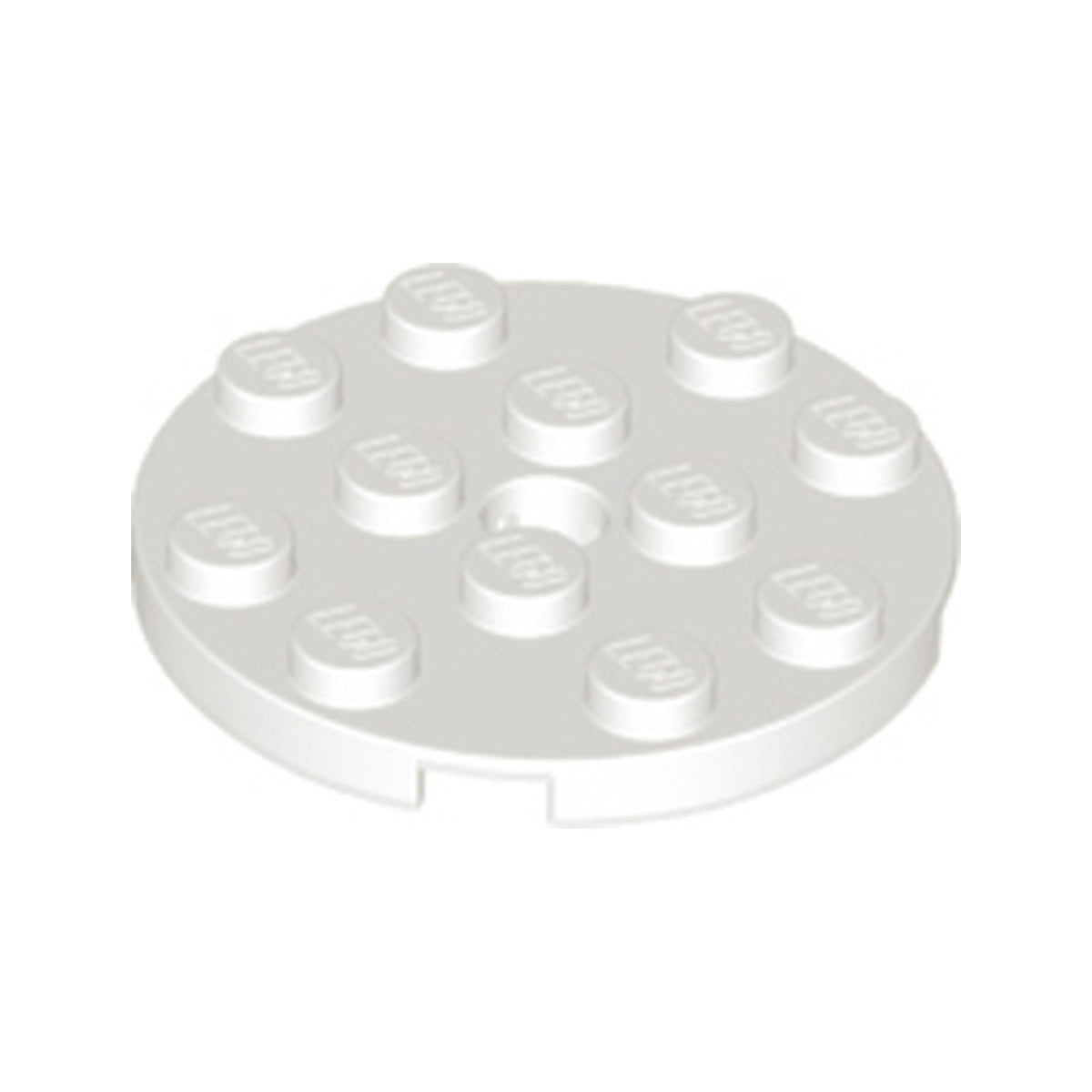 LEGO® Plate, Round 4 x 4 with Hole 60474 weiss