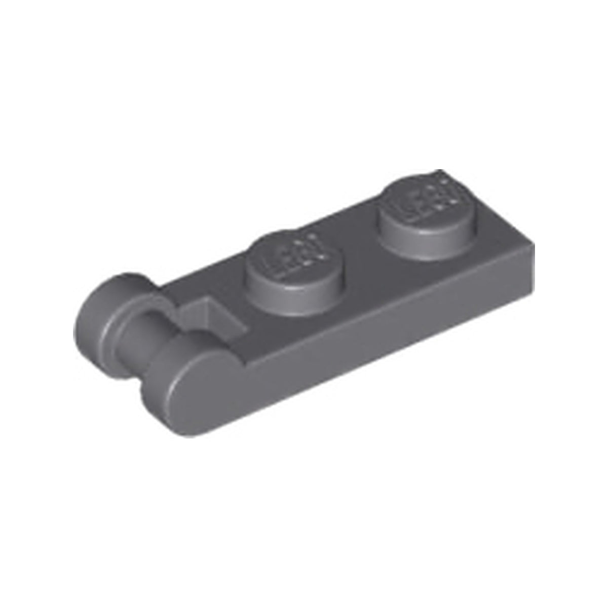 LEGO® Plate, Modified 1 x 2 with Bar Handle on End 60478 dunkelgrau