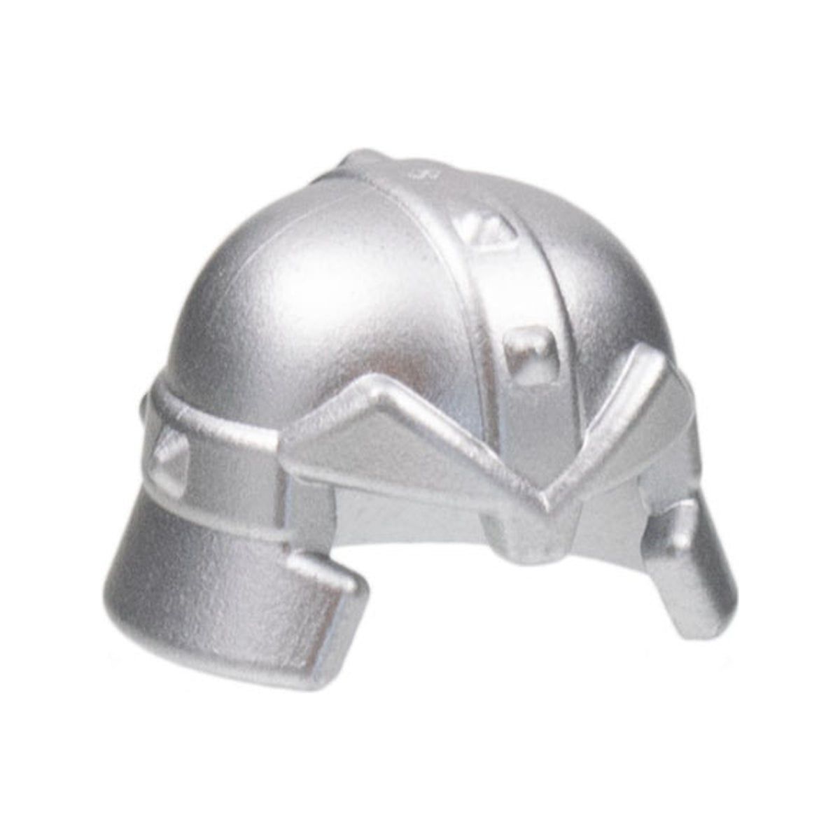 LEGO® Minifigure, Headgear Helmet Castle with Cheek Protection and Studded Bands (Dwarf) 60748 metallic-silber
