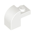 LEGO® Slope, Curved 2 x 1 x 1 1/3 with Recessed Stud 6091 weiss