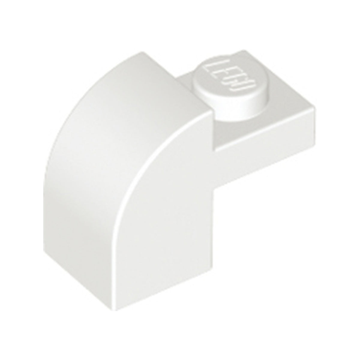 LEGO® Slope, Curved 2 x 1 x 1 1/3 with Recessed Stud 6091 weiss