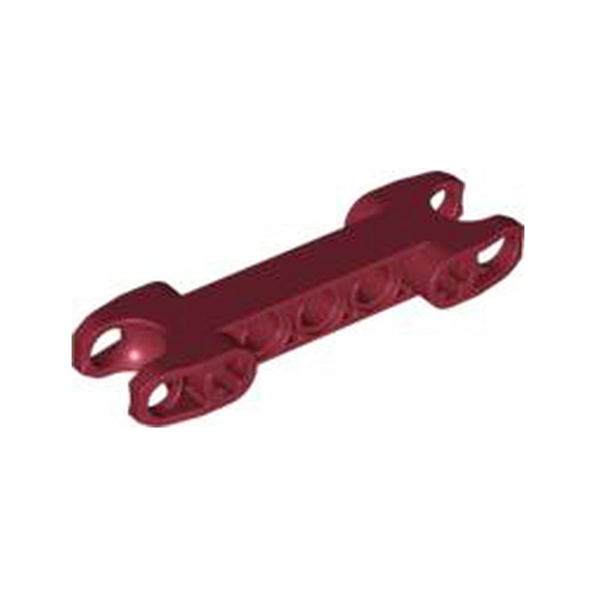 LEGO® Technic, Axle and Pin Connector 2 x 7 with 2 Ball Joint Sockets, Squared Ends, Closed Side Axle Holes 61054 dunkelrot