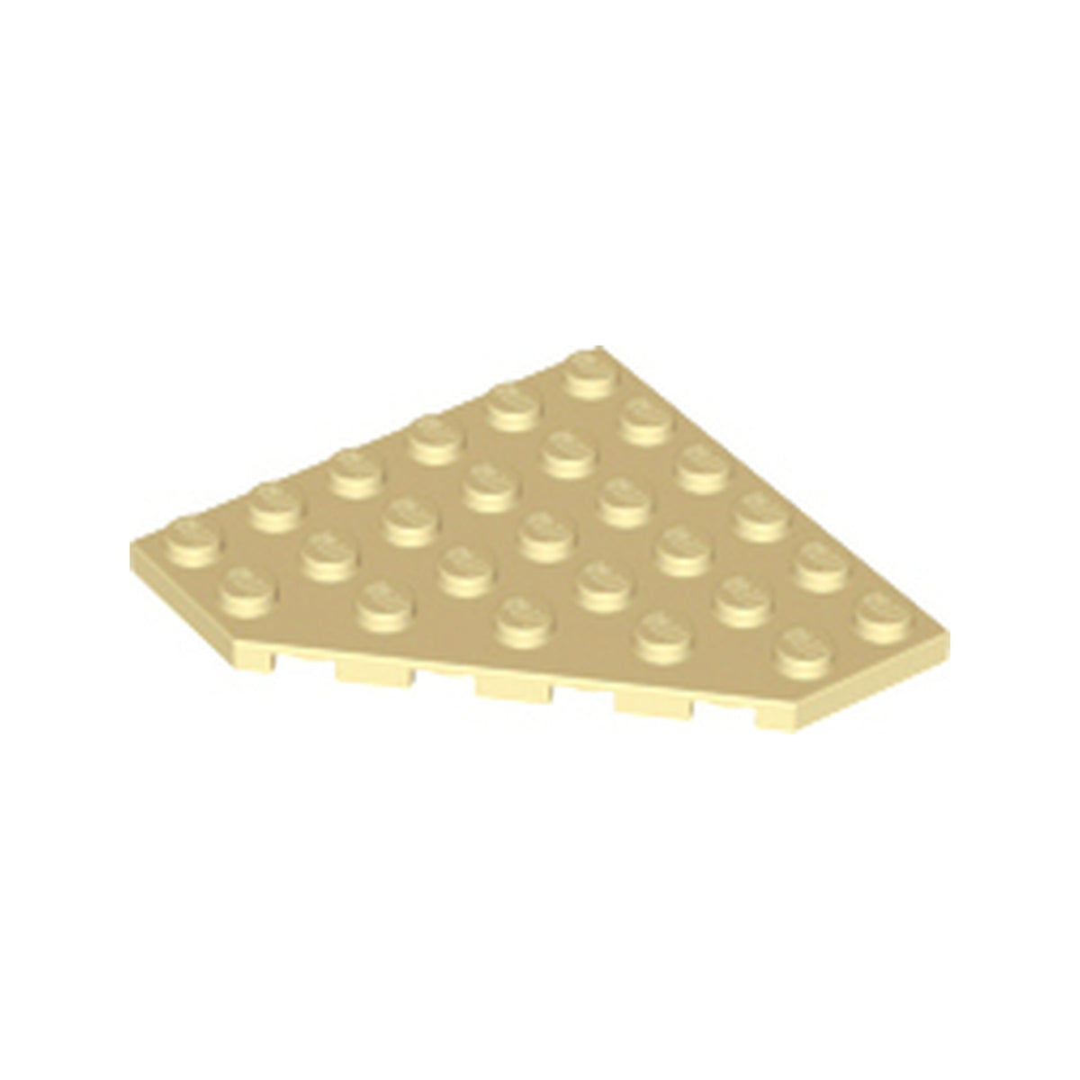 LEGO® Wedge, Plate 6 x 6 Cut Corner 6106 beige