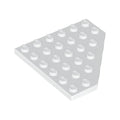 LEGO® Wedge, Plate 6 x 6 Cut Corner 6106 weiss