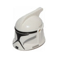 LEGO® Minifigure, Headgear Helmet SW Clone Trooper with Holes, Gray Markings and Black Visor Pattern 61189pb13 weiss