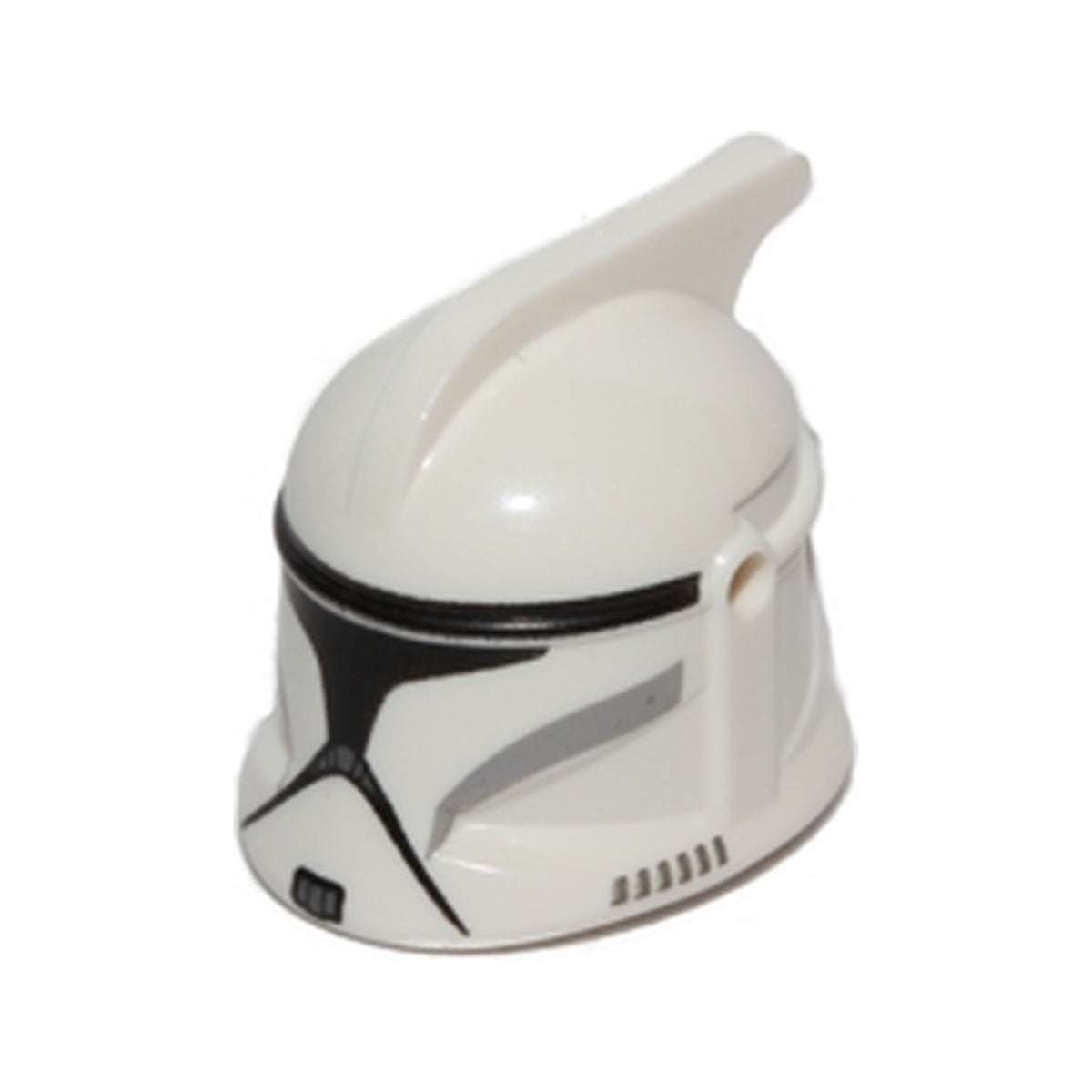 LEGO® Minifigure, Headgear Helmet SW Clone Trooper with Holes, Gray Markings and Black Visor Pattern 61189pb13 weiss