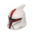 LEGO® Minifigure, Headgear Helmet SW Clone Trooper with Holes, Dark Red Markings and Silver Visor Pattern (Clone Trooper Captain) 61189pb17 weiss