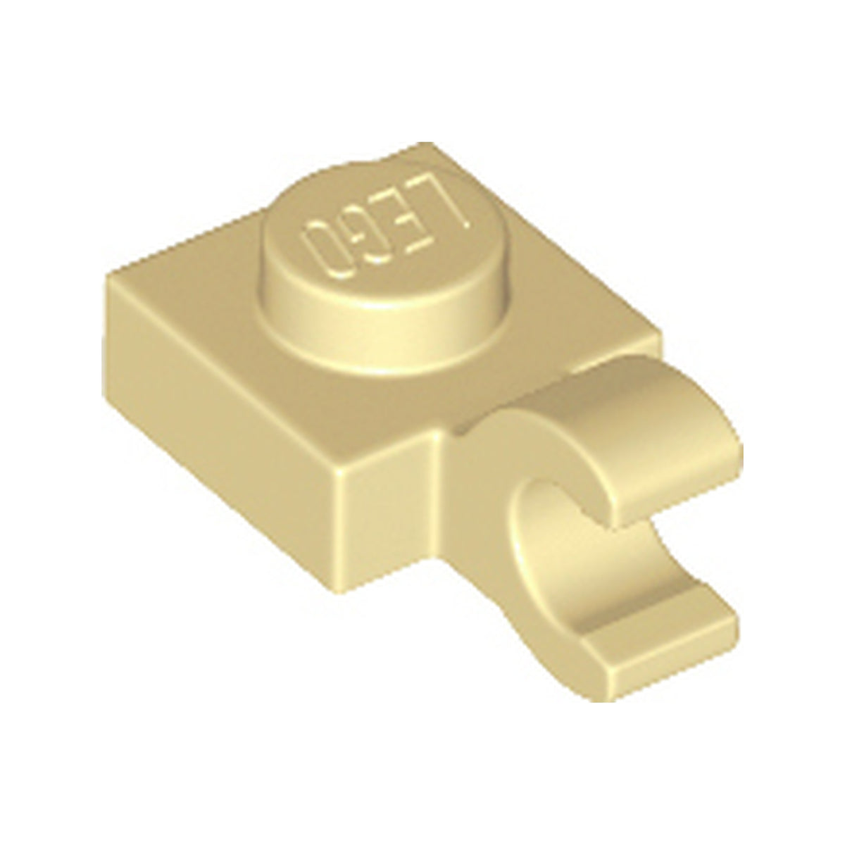 LEGO® Plate, Modified 1 x 1 with Open O Clip (Horizontal Grip) 61252 beige
