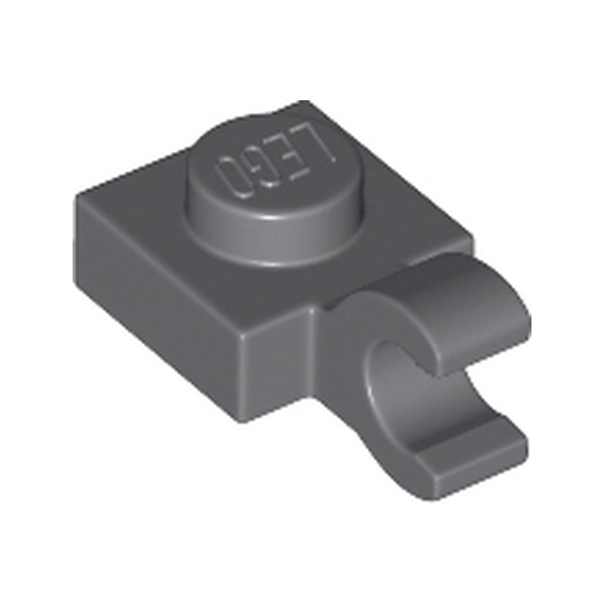 LEGO® Plate, Modified 1 x 1 with Open O Clip (Horizontal Grip) 61252 dunkelgrau
