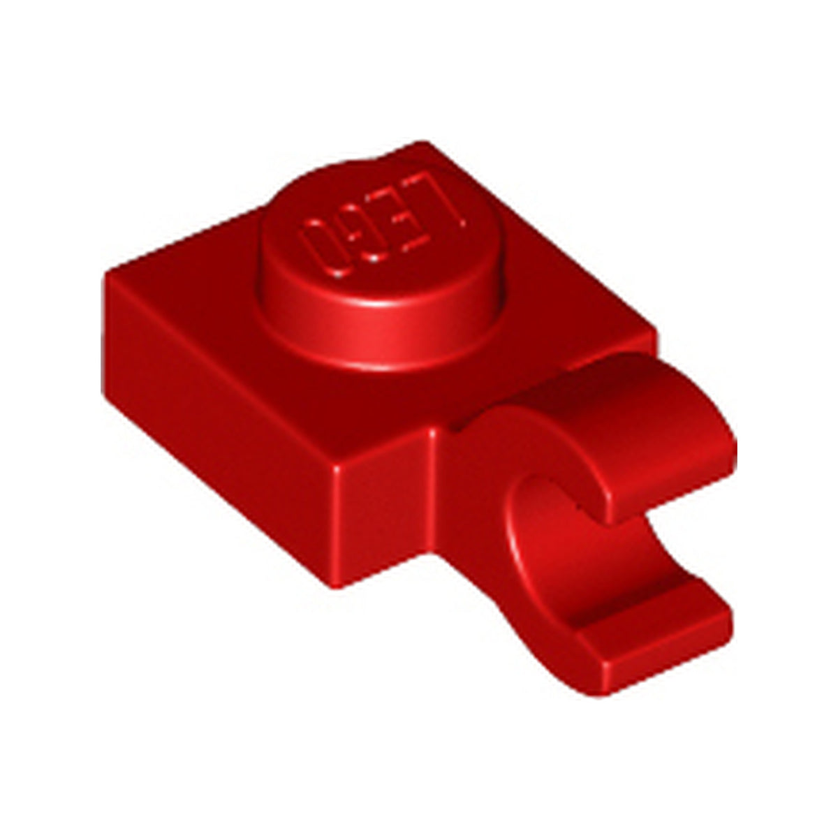 LEGO® Plate, Modified 1 x 1 with Open O Clip (Horizontal Grip) 61252 rot