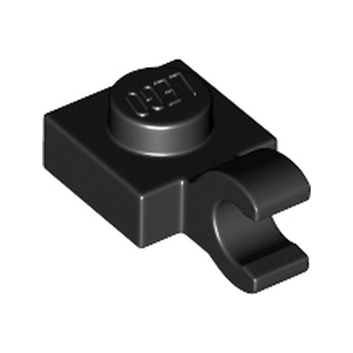 LEGO® Plate, Modified 1 x 1 with Open O Clip (Horizontal Grip) 61252 schwarz