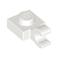 LEGO® Plate, Modified 1 x 1 with Open O Clip (Horizontal Grip) 61252 weiss