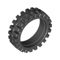 LEGO® Tire 24mm D. x 7mm Offset Tread - Band Around Center of Tread 61254 schwarz
