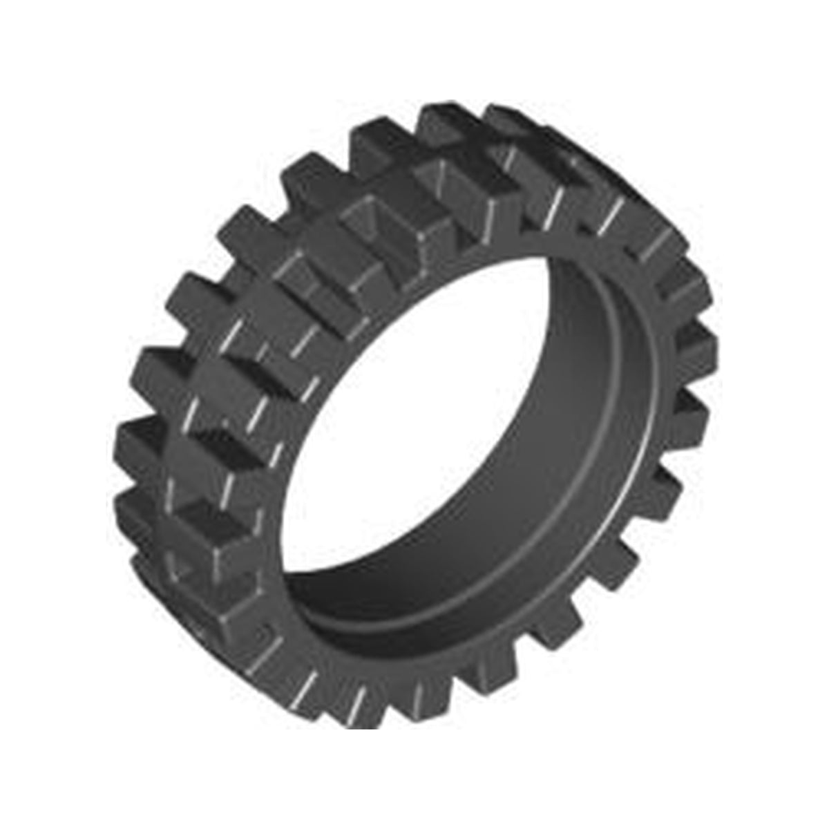 LEGO® Tire 24mm D. x 7mm Offset Tread - Band Around Center of Tread 61254 schwarz