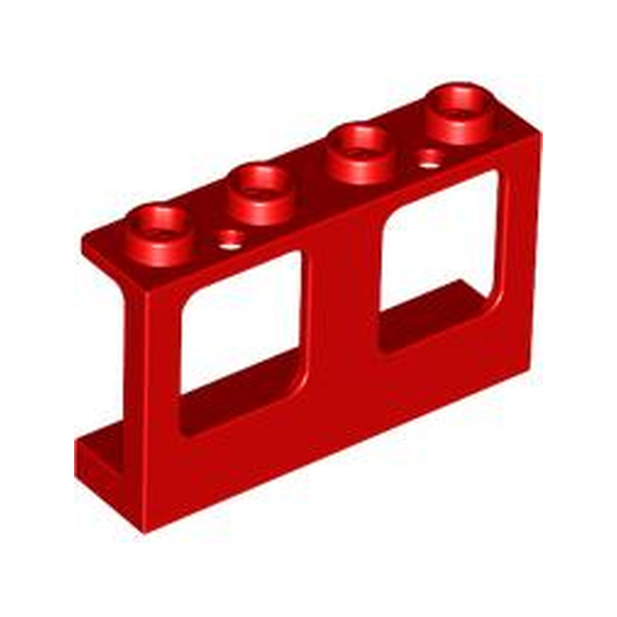 LEGO® Window 1 x 4 x 2 Plane, Single Top Hole and Single Bottom Hole for Glass 61345 rot