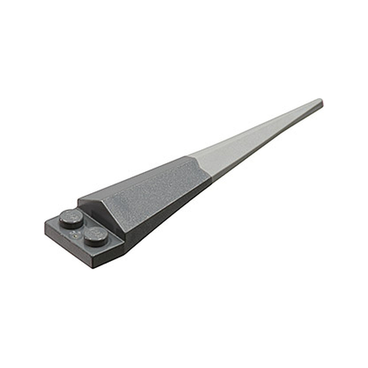 LEGO® Plate, Modified 1 x 2 with Angular Extension with Molded Flexible Rubber Light Bluish Gray Tip Pattern 61406pb03 dunkelgrau