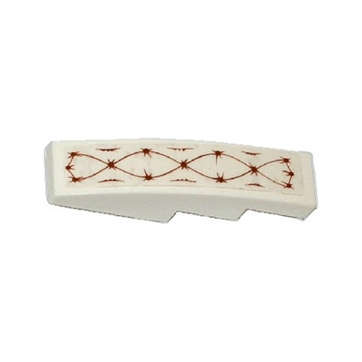 LEGO® Slope, Curved 4 x 1 with Dark Orange Crisscross Swirls and Stars Pattern (Sticker) - Set 70143 61678pb079 weiss