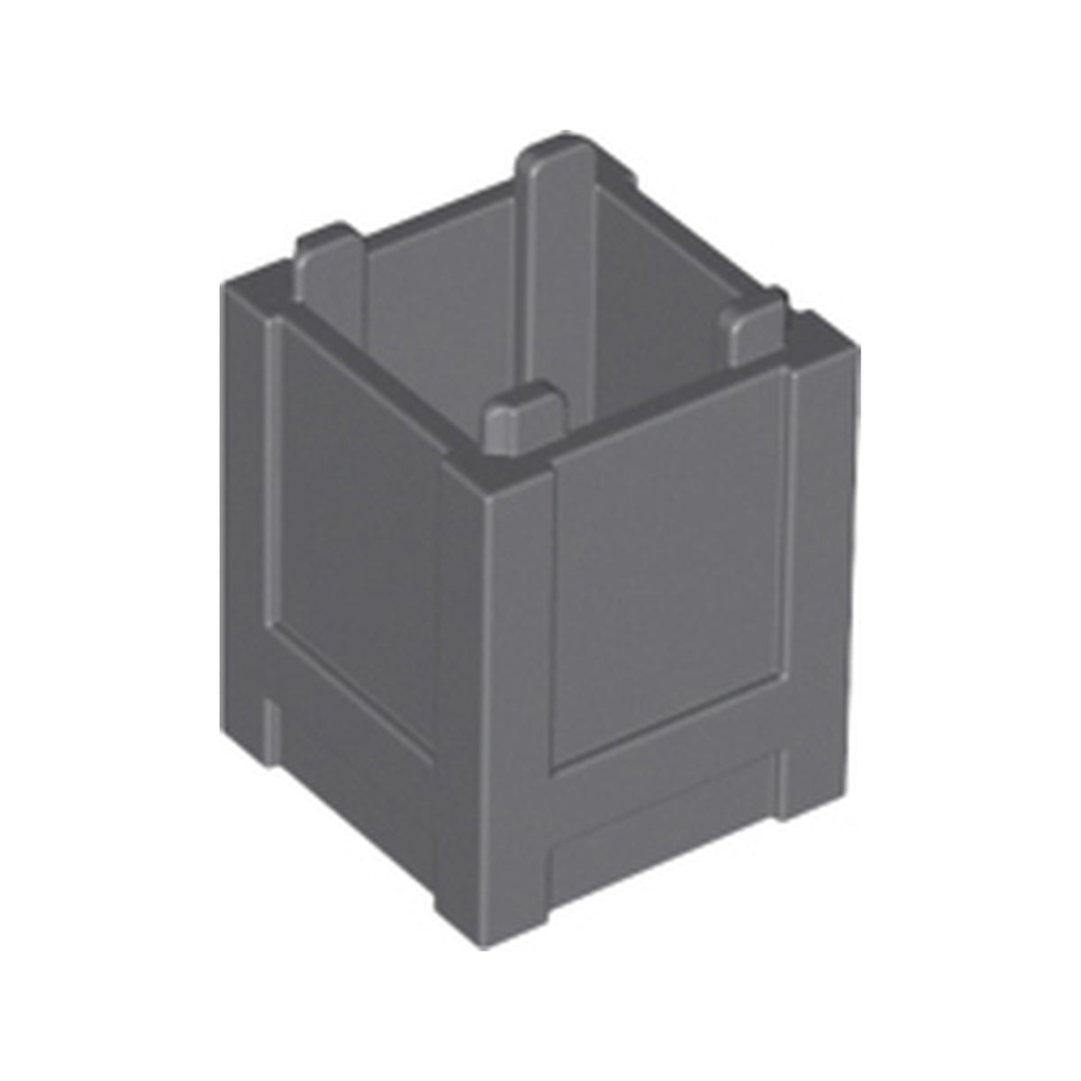 LEGO® Container, Box 2 x 2 x 2 - Top Opening 61780 dunkelgrau