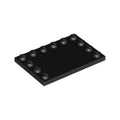 LEGO® Tile, Modified 4 x 6 with Studs on Edges 6180 schwarz