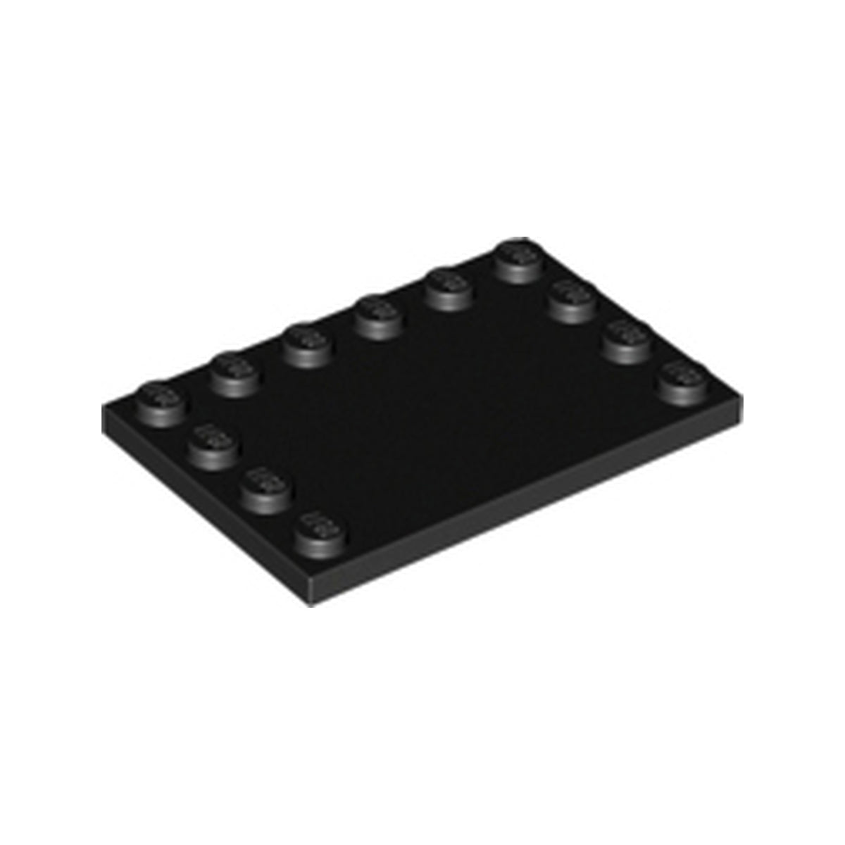 LEGO® Tile, Modified 4 x 6 with Studs on Edges 6180 schwarz