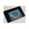 LEGO® Tile, Modified 4 x 6 with Studs on Edges with Monitor Screen with Triceratops Dinosaur Pattern (Sticker) - Set 75939 6180pb150 schwarz