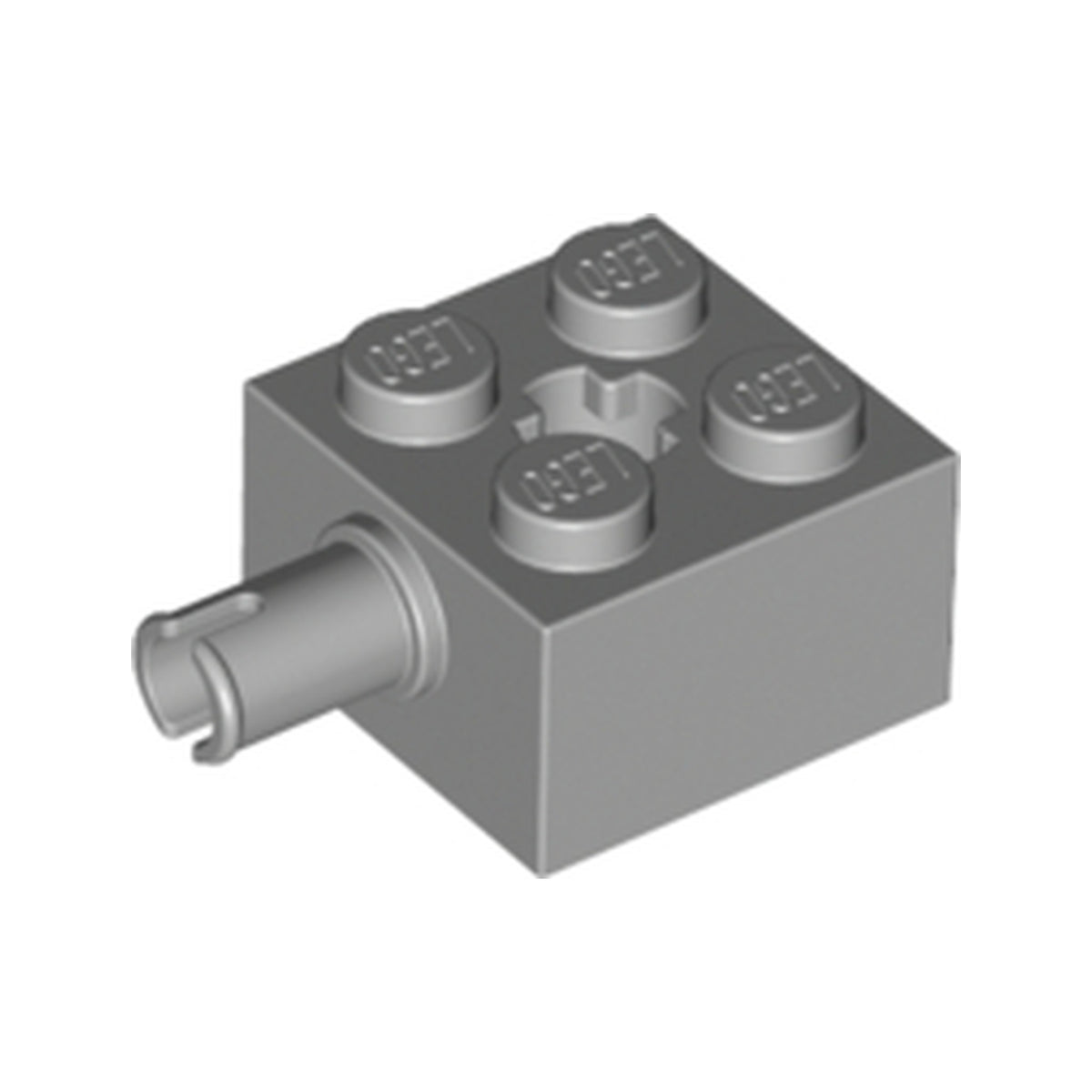 LEGO® Brick, Modified 2 x 2 with Pin and Axle Hole 6232 hellgrau